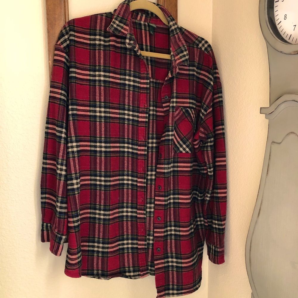 Plaid flannel top! Size XL